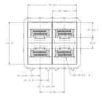 TE 2198325-6 zSFP+ Cage Assembly 2x2 Port With Integrated Connector Included