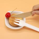 disposable degradable paper knife tableware set western dessert fork easy to