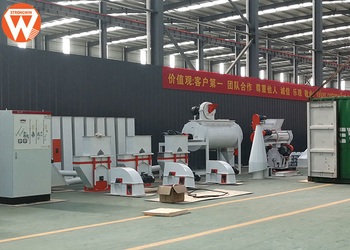 1-2.5 T/H Animal Poultry Pellet Feed Plant With Installation Low Energy Consumption