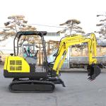 High Fuel Efficiency 2.5 Tonne Digger , Customized Small Garden Excavator