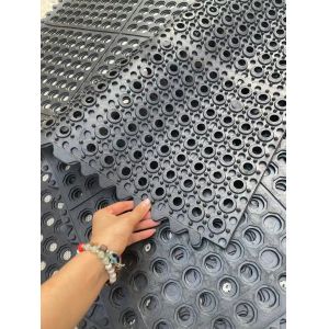Anti-Static Rubber Hole Mat  Static Dissipative Rubber Mat Punctured Anti-Static Rubber Mat