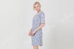 Button Placket Ladies Night Dresses Sleepwear Modern Floral Printed Anti Pilling