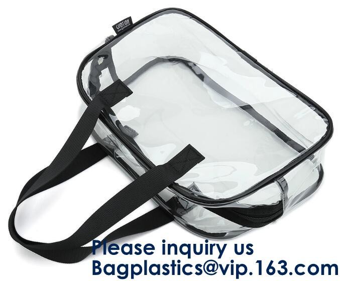 Clear PVC Sling Bag With Zipper Bag And Shoulder Strap, Clear PVC Large Handbag With Small Pouch,Bagease, Bagplastics