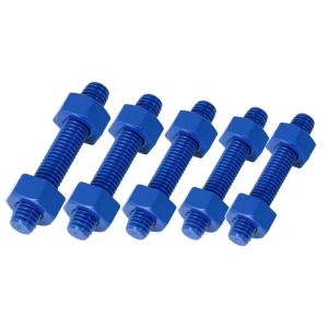 Wholesale Alloy Steel Blue Stud Threaded Rod Bolts with Nut and Washers PTFE from china suppliers