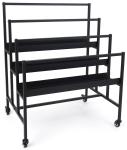 Black Mobile Art Display Stand 3-Tiered Book Shelf ,display rack for shop price