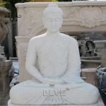 Marble Garden Buddha Statues Sitting Life Size Budda Statue Outdoor Decoration