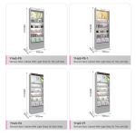 Skincare Shop Gray Wooden Display Rack Washing & Care Shelves with Light-box for