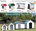 Plastic Dog House - Waterproof Dog Kennel Air Vents Elevated Floor All Weather