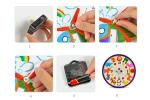 Magic Moving Wildlife Design Clock Arts And Crafts Toys With 8 DIY Colors 21CM