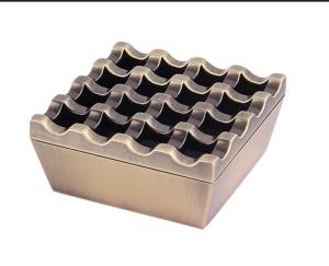 Wholesale Bronze 16 Grids Vintage Metal Small Cigar Ashtray Novelty Fashion Windproof Cigarettes Ashtray from china suppliers