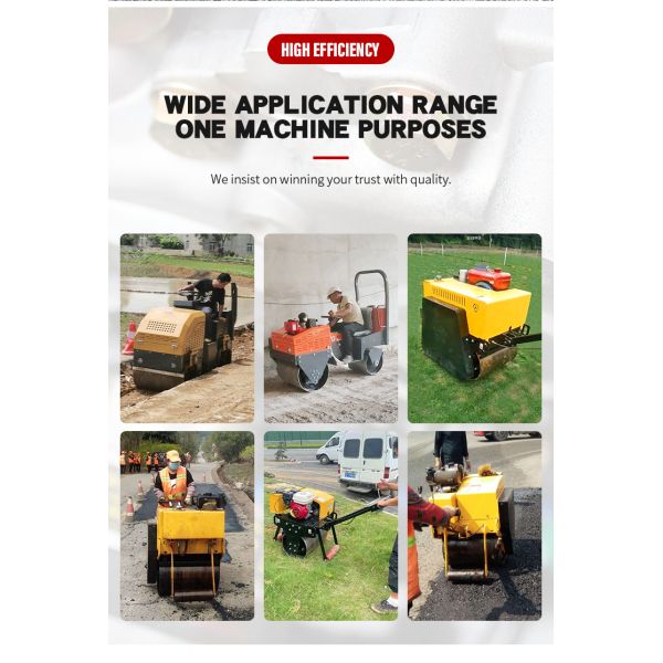 Mini Double Drum Vibratory Road Roller Compactor for Soil Asphalt Compaction 0.7Ton