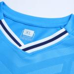Men Blue Plain Soccer Jersey Football Uniform Set Breathable Quick Drying