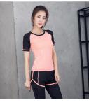CPG Global 2017 Spring Summer Quick Dry 3 Pieces Set Stretched Bra Short Sleeves