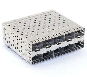 Wholesale 2132403-5 Fiber Optic Transceiver CONN SFP+ RCP W/CAGE 2X5 200P RA from china suppliers