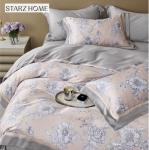 Luxury Home Textile Floral Printed 100% Cotton Bedsheets Set with in Plain Style