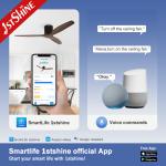 Remote Control 1stshine 52-inch Wooden Blades Flush Design DC Ceiling Fan for