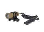 ANS Metal Picatinny Rail LED Flashlight Remote Pressure Switch Operation