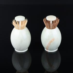 Wholesale H10cm Marbling Color Automatic Egg Plastic Toothpick Holder Case from china suppliers