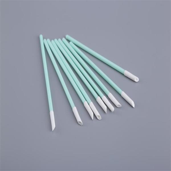 High Absorbency Cleanroom Foam Swabs , Lint Free Cleaning Swabs Flexible Beveled