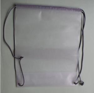 Wholesale 0.08mm Frosted CPE Drawstring Double Shoulder Backpack Plastic Drawstring Bags For Clothing from china suppliers