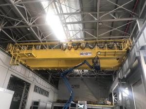 Wholesale Safe Double Girder Overhead Crane , Heavy Hook Indoor Overhead Crane 5-400 Ton from china suppliers