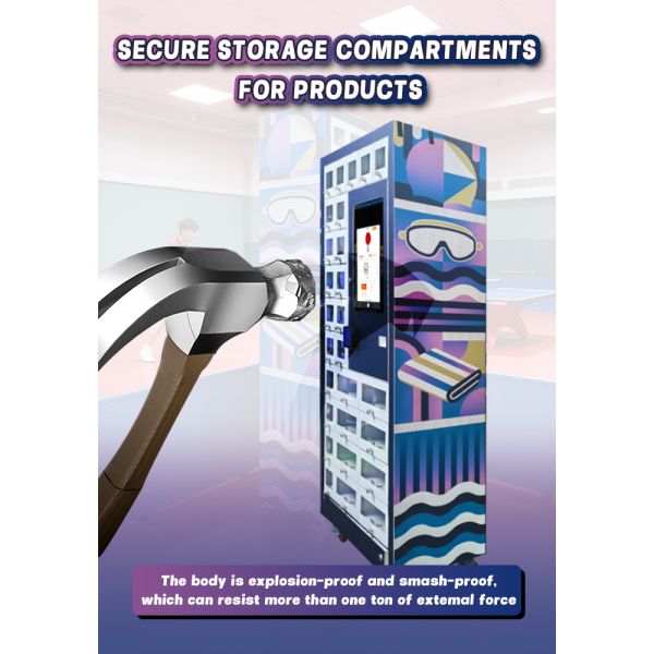 Smart Locker Vending Machine for Automated Table Tennis Racket Rental Services in Gyms Sports Centers and Public Parks