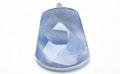 Blue Agate Semi-precious Gemstone Pendant Beads for Necklaces, Brass Settings