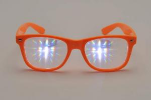China 3D Fireworks Glasses , Promotion Orange Frame Eye Wear Glasses on sale