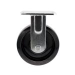 100mm Black Glass Nylon Trolley Wheels Waterproof Fixed Type Heavy Duty