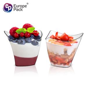Wholesale Food grade plastic clear dessert beverage square cup with good factory price from china suppliers