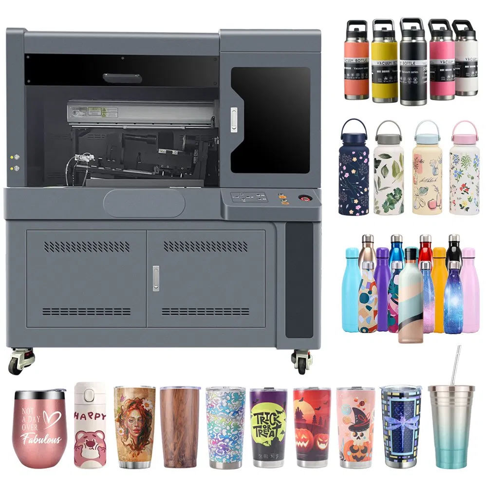 UV Printing Solution High Speed UV Cylinder Printing Machine for Water Bottles