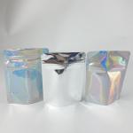 Child Resistant Circle Holographic Pouch Bag Aluminum Foil Flower Seeds Mylar