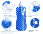 Solid Flexible Water Bottle Carabiner, Foldable Water Bottles Water Pouch