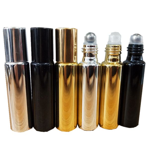 Roll On Bottle Manufacturers Electroplate UV Glass 5Ml 10Ml Empty Refillable Roll On Bottles