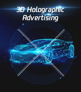 Wholesale 3D Holographic Display Indoor/Outdoor 3D Hologram Light Fan Computer Interactive HDMI New Technology 80cm 1280 LED from china suppliers