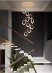 Luxury Crystal Chandelier For Staircase Led Home Decor Light Fixture Modern