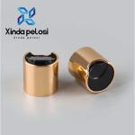 28 410 20 410 24 410 Aluminum Plastic Black Gold Disc Top Cap For Cosmetic