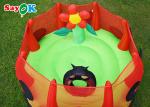 Waterproof Inflatable Bounce House Children Bouncer Cartoon Ladybug Jumping Bed