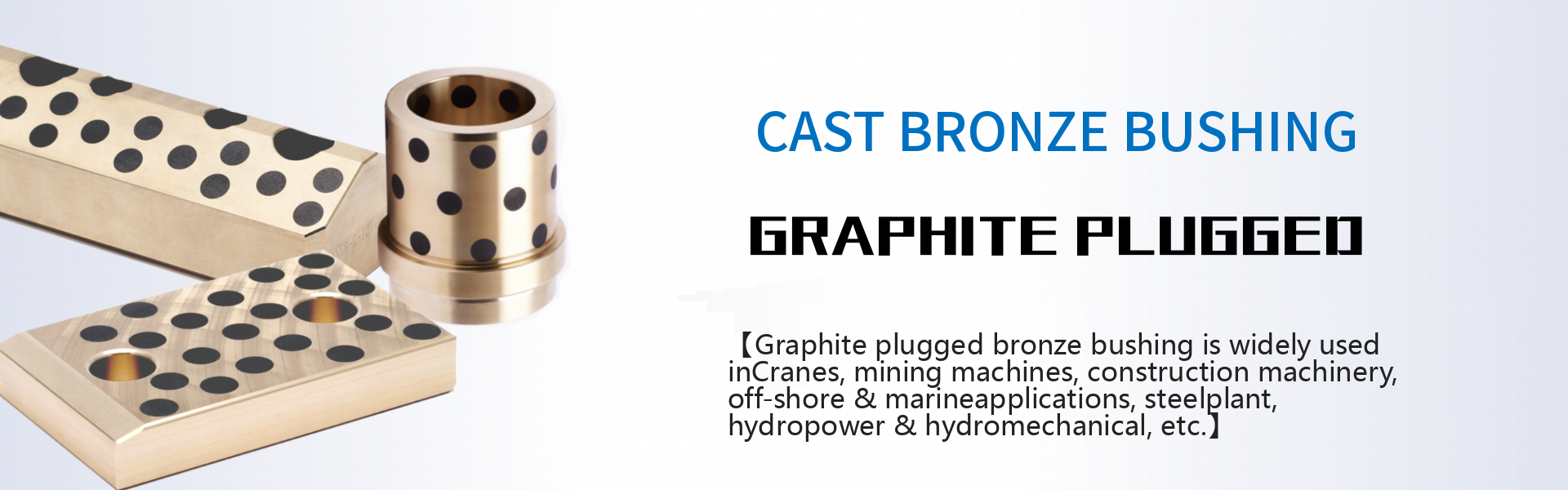 cast bronze bushing with embedded solid lubricant