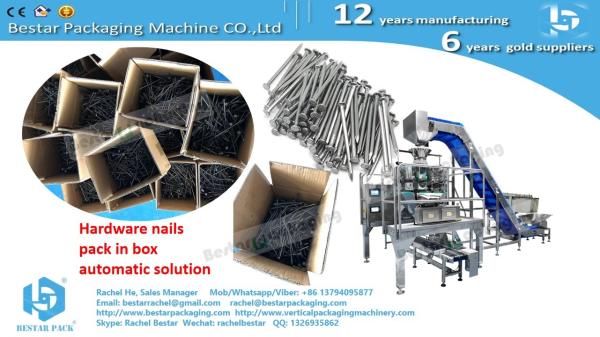 Screw nails hardware packaging solution (Bestar) automatic weighing and filling
