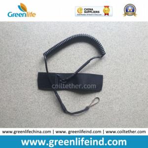 Wholesale Tactical Pistol Full Extention Coiled Cord Lanyard Secure Gun Dropping from china suppliers