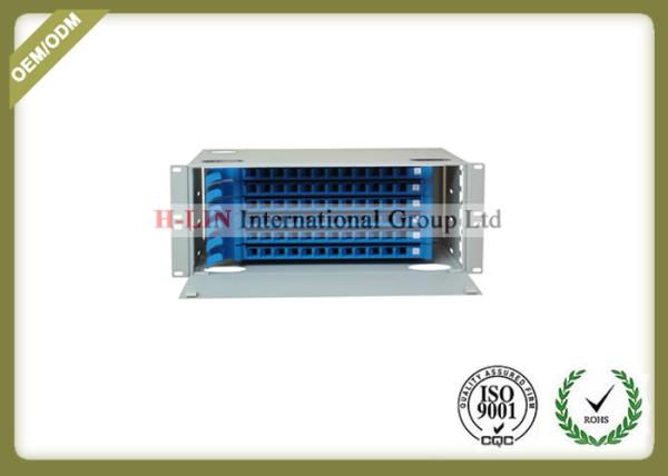 4U 72 Ports Rack Mounted Fiber Optic Distribution Box For FTTH / LAN / WAN /