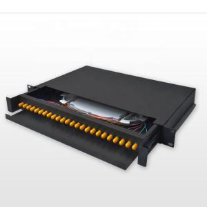 Wholesale Black Box ST Fiber Optic Patch Panel 12 24 Port Fully Loaded With Pigtails / Adapters from china suppliers
