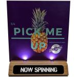 Retail Store Fixtures Wood Sign Poster Display Solution Led Display Stand