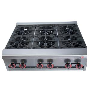 China Silver Industrial Countertop Gas Burner for Easy Operation in Restaurant Kitchen Stoves on sale