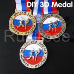 Custom gold silver run medal,personalized Antique bronze honor runner sport