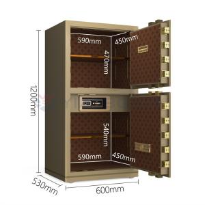 Wholesale H1200mm Solid Steel Smart Office Safe Box Dual Alarm Fingeprint Lock from china suppliers