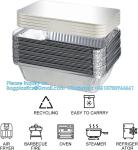 2.25LB (8.5"X6") Oblong Pans - To Go Containers With Lids - Disposable Tin Foil