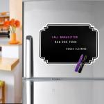 Black Reusable Calendar Planner Dry Erase Sticky Board 17x13 Inch For Glass