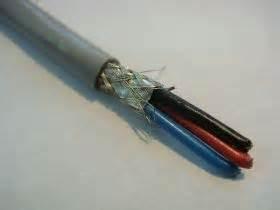 1 Pair Mylar Screened Security Cable 0.22mm2 Stranded Copper Conductor in Gray